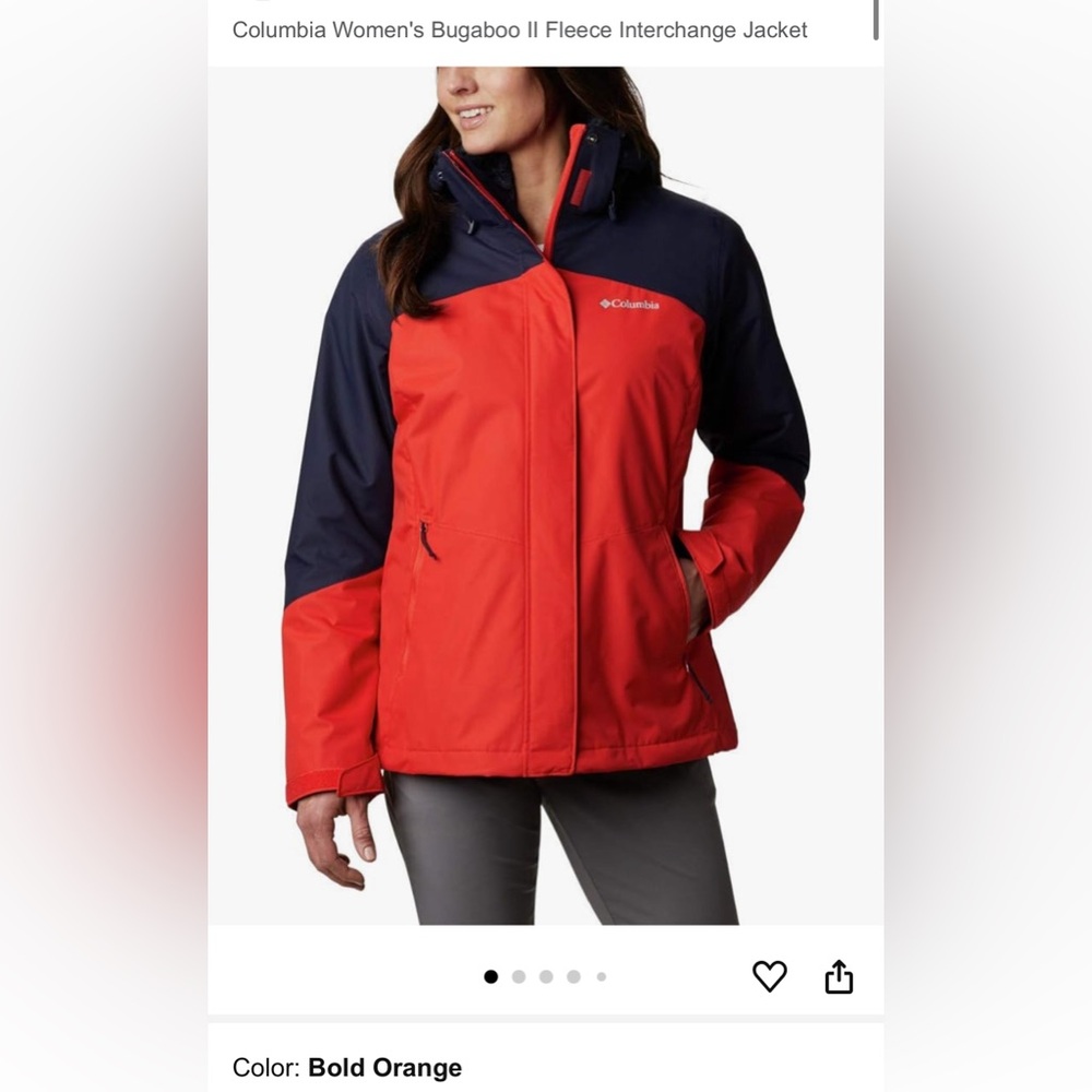 Columbia Bugaboo II Fleece Interchange Jacket - NWT - Small